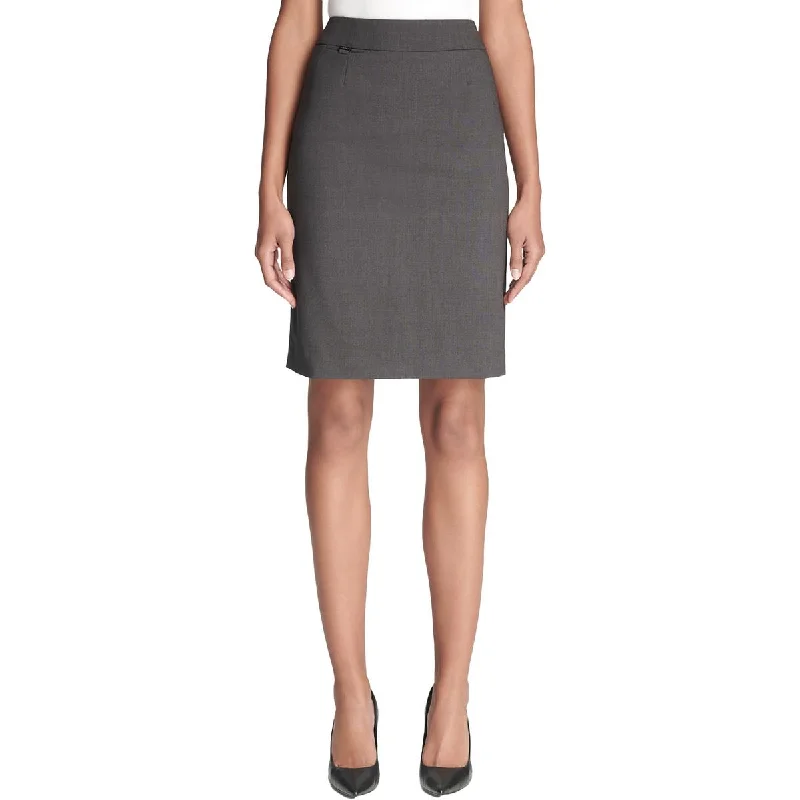 Wrap dresses for Valentine's Day-Calvin Klein Womens Heathered Lined Pencil Skirt