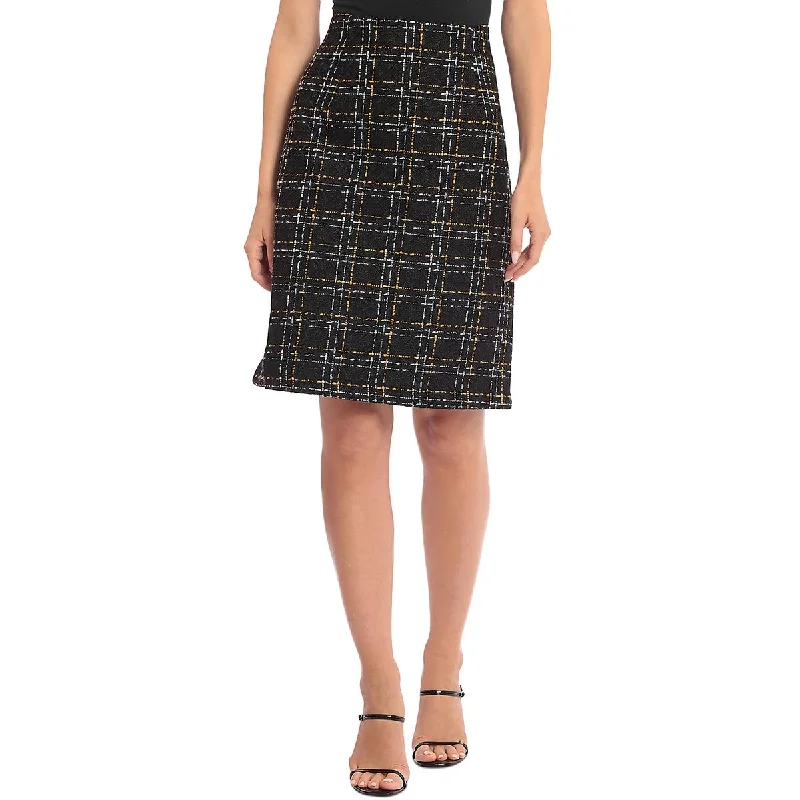 Wrap dresses for spring fashion-Bagatelle Womens Tweed Above Knee Pencil Skirt