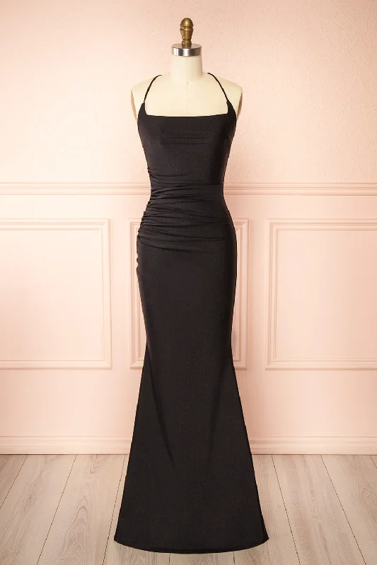 Bridesmaid dresses with floral patterns for spring -Akari Black | Mermaid Maxi Dress Bridesmaid dresses with floral patterns for spring -Akari Black | Mermaid Maxi Dress
