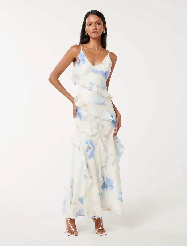 Day dress with off-shoulder design for casual chic -Pippa Petite Ruffle Dress
