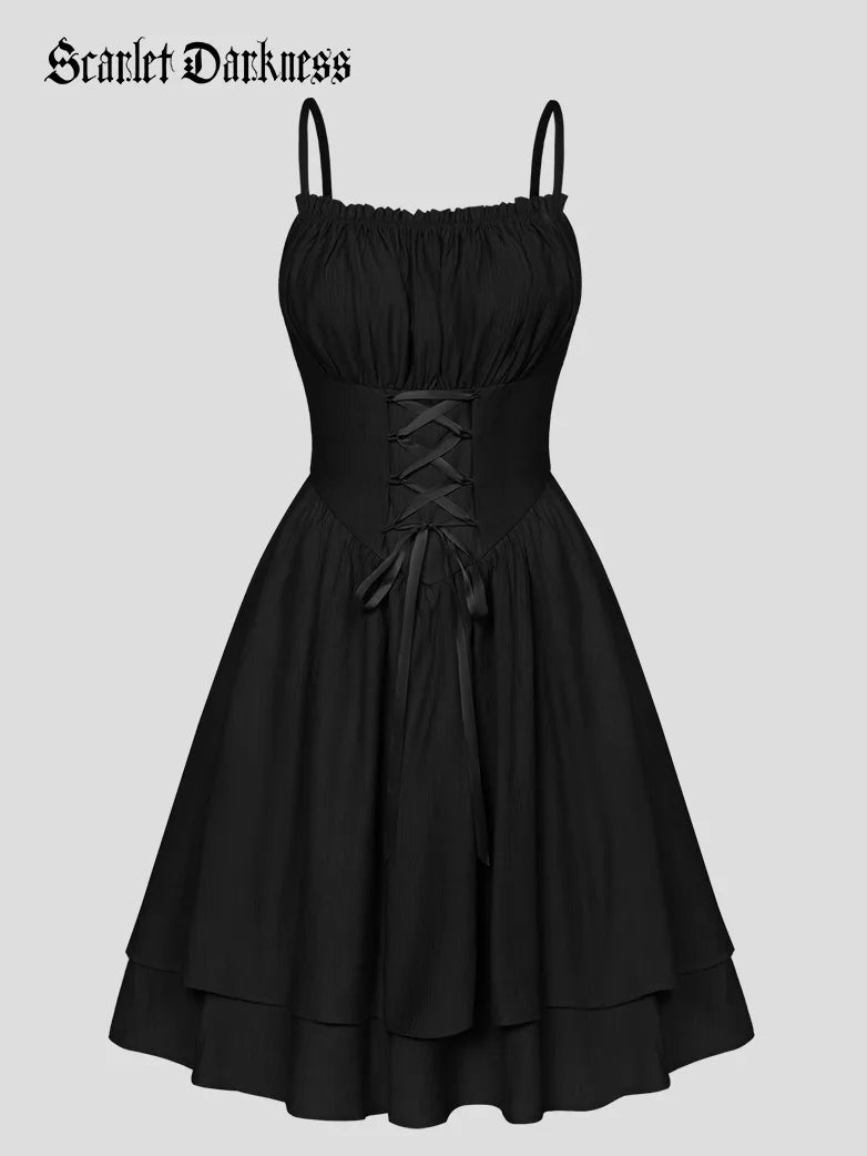 Best office work dresses for business attire -Women Dual-Layer Hem Spaghetti Straps Ballet Dress Best office work dresses for business attire -Women Dual-Layer Hem Spaghetti Straps Ballet Dress