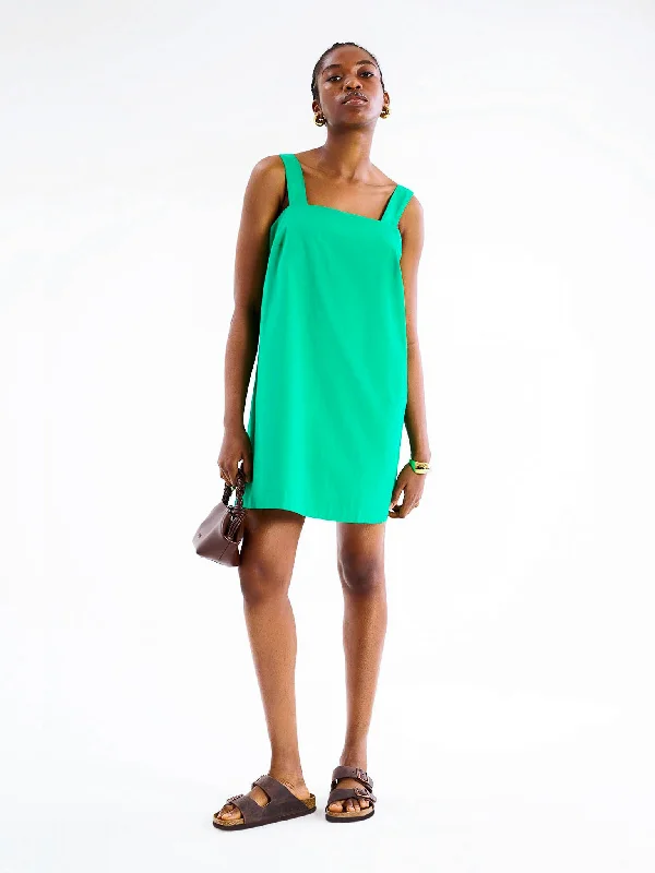 Day dress with stripes for nautical look -Annabella Dress in Green