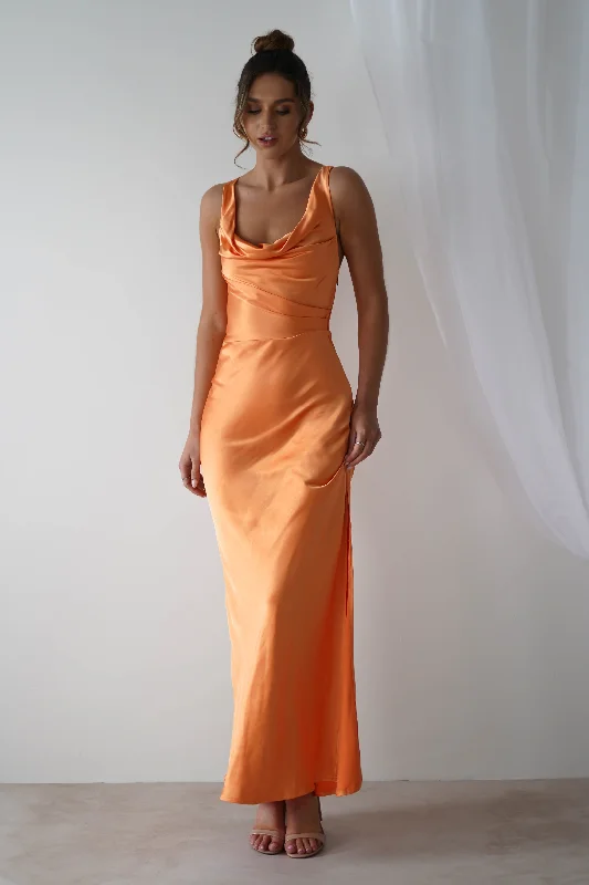Sparkly bridesmaid dress for a glamorous wedding -Misha Soft Satin Maxi Dress | Mango Sparkly bridesmaid dress for a glamorous wedding -Misha Soft Satin Maxi Dress | Mango