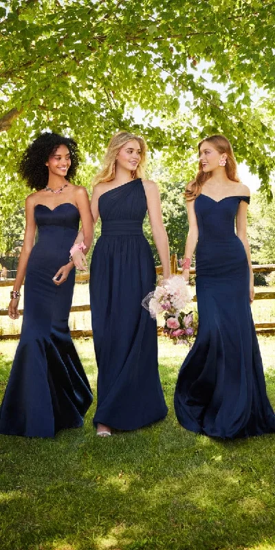 Bridesmaid dress with pleated bodice for feminine shape -Satin Strapless Mermaid Dress - Missy Bridesmaid dress with pleated bodice for feminine shape -Satin Strapless Mermaid Dress - Missy