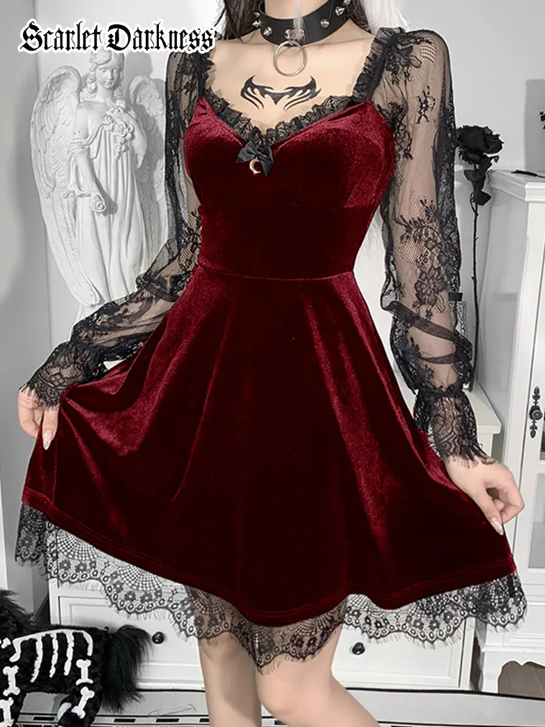 Best women’s work dress for business meetings -Women Long Sleeve Ruffle Lace Panel Sleeve Waist Dress Best women’s work dress for business meetings -Women Long Sleeve Ruffle Lace Panel Sleeve Waist Dress