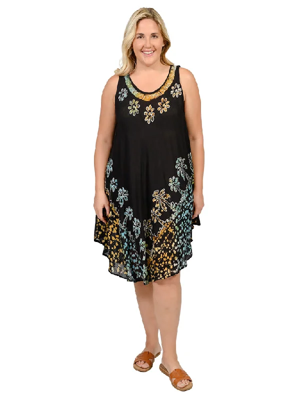 Women’s gold sequin prom dress for a glamorous vibe -Batik Embroidery Umbrella Dress Women’s gold sequin prom dress for a glamorous vibe -Batik Embroidery Umbrella Dress