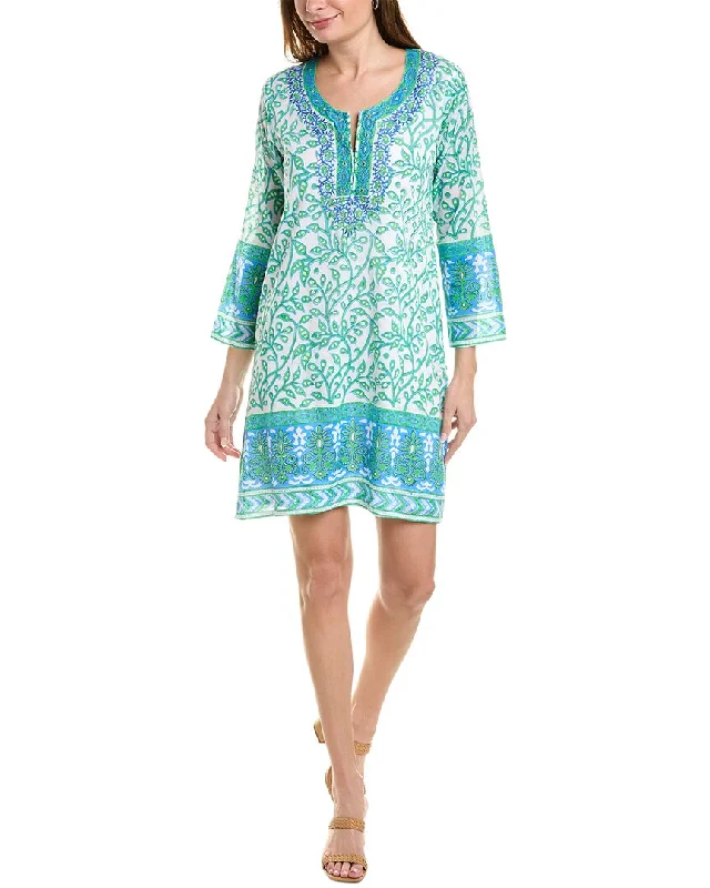 Women's wrap dresses with seashell accessories-bella tu Tunic Dress