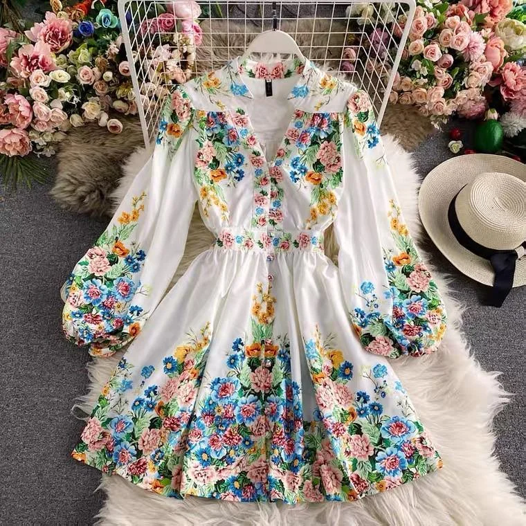 Women’s white lace prom dress for fresh and pure style -Daphny Vintage Dress