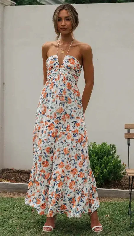 Day dress with embroidered flowers for feminine detail -Gemmo Breezy Summer Holiday Dress