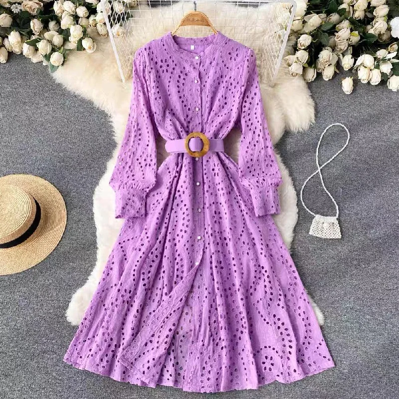 Women’s unique prom dress with multi-color details -Gloria Dress with Belt