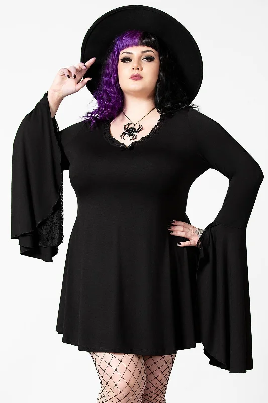 Women’s gold prom dress for a glamorous look -Hagatha Sorceress Dress [PLUS]