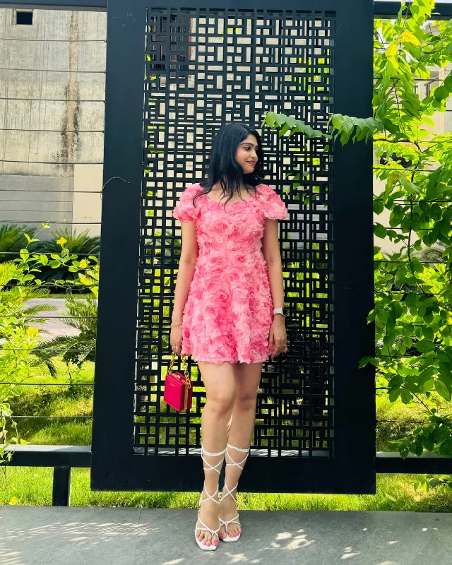 Women’s yellow prom dress for a bright, cheerful look -Harrold 3D Floral Dress