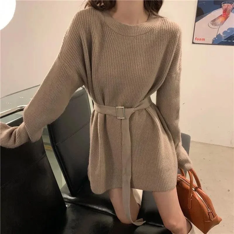 Women’s chiffon prom dress for a breezy feel -Janer Statement Winter Knitted Dress