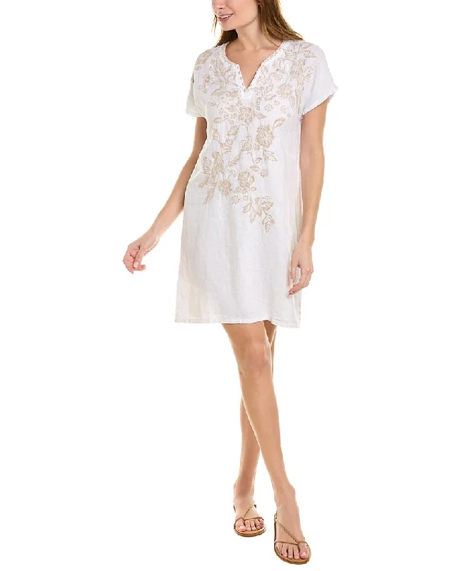 Wrap dresses for summer nights out-Johnny Was Abigail Easy Linen Tunic Dress