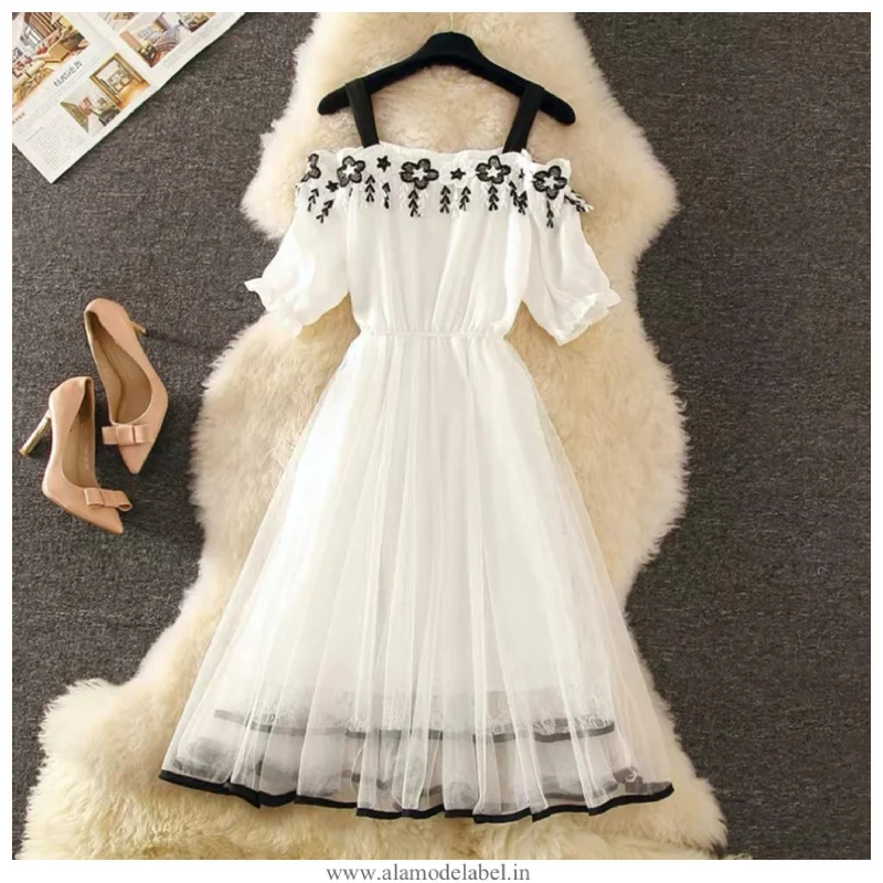 Women’s sequined prom dress for extra sparkle -Kamiya Embroidered Dress