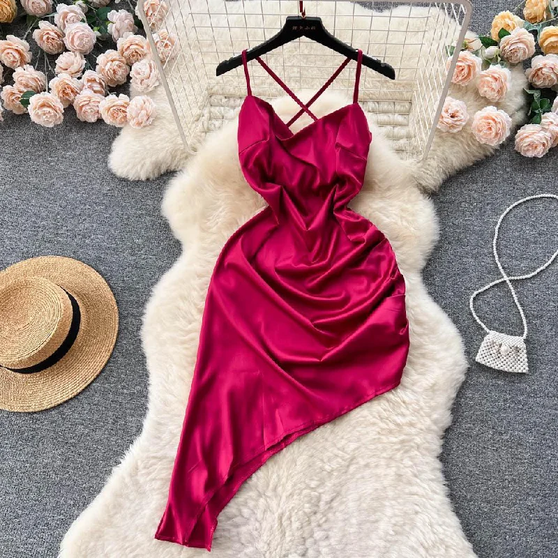 Women’s purple chiffon prom dress for light elegance -Rory Luxury Satin Dress