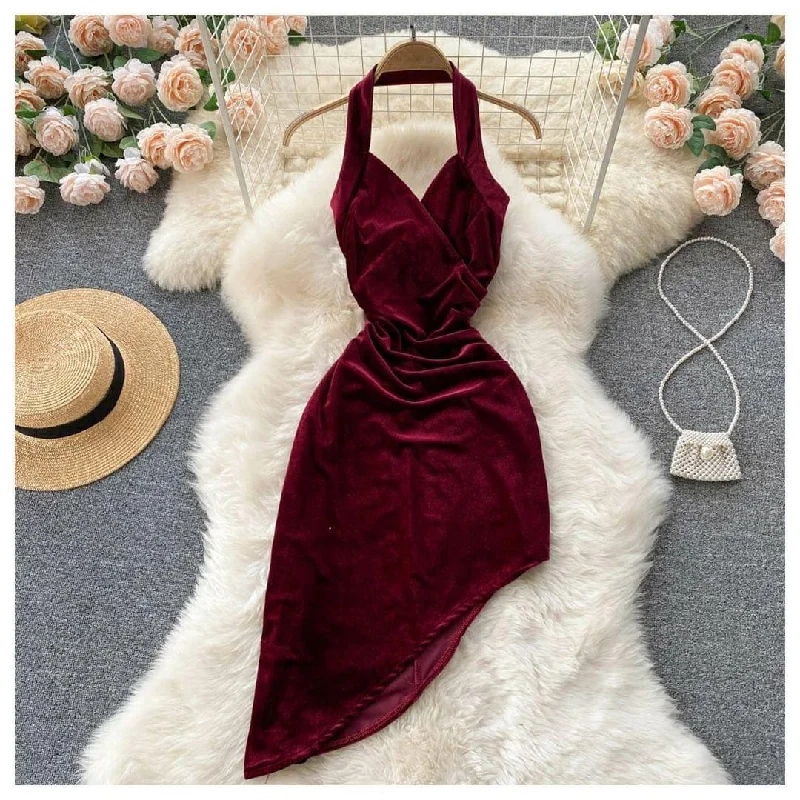 Women’s floor-length prom dress for full impact -Stockholm Velvet Dress