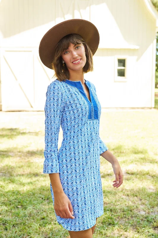Women's wrap dresses with music festival vibes-Sullivan's Island Embroidered Tunic Dress
