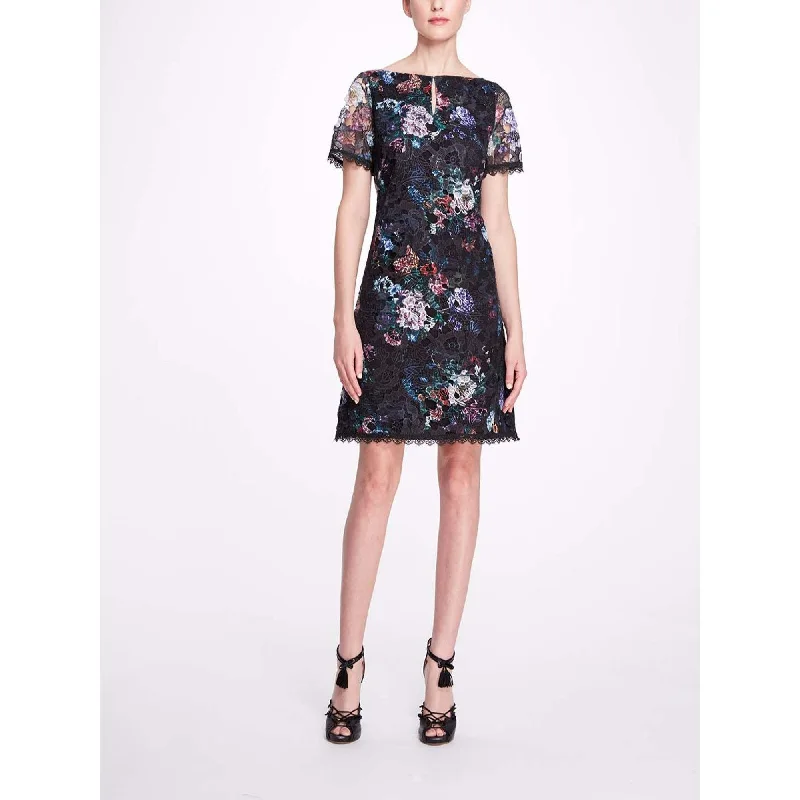 Day dress with lace waistband for delicate touch -A-line Day Dress