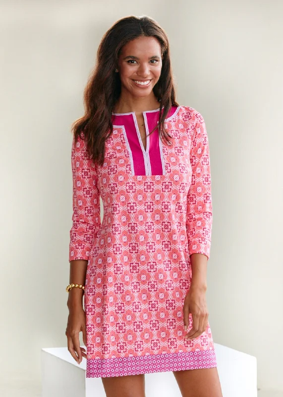 Wrap dresses for summer special occasion wedding attire-Coral Gables Embroidered Tunic Dress Wrap dresses for summer special occasion wedding attire-Coral Gables Embroidered Tunic Dress
