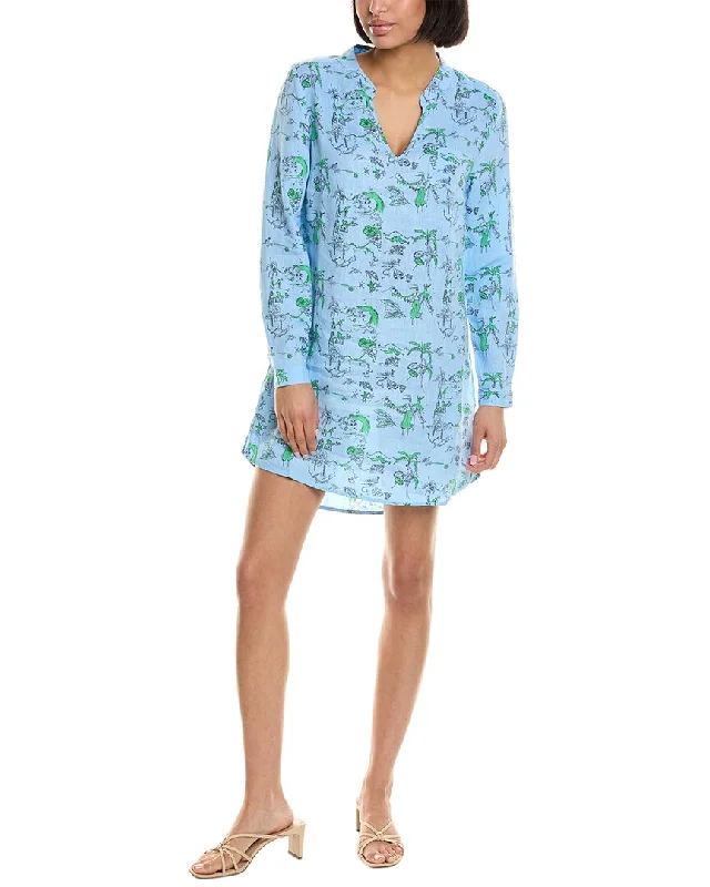 Wrap dresses for summer festival wedding attire-HIHO Bananakeet Linen Tunic Dress