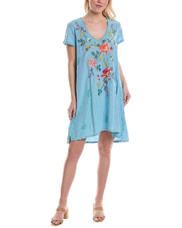 Wrap dresses for summer concerts-Johnny Was Adele Drape Tunic Dress