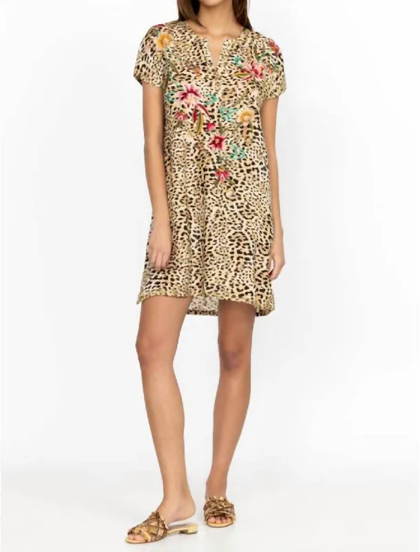 Wrap dresses for summer beach wedding attire-Maisie Easy Button Tunic Dress In Multi Wrap dresses for summer beach wedding attire-Maisie Easy Button Tunic Dress In Multi