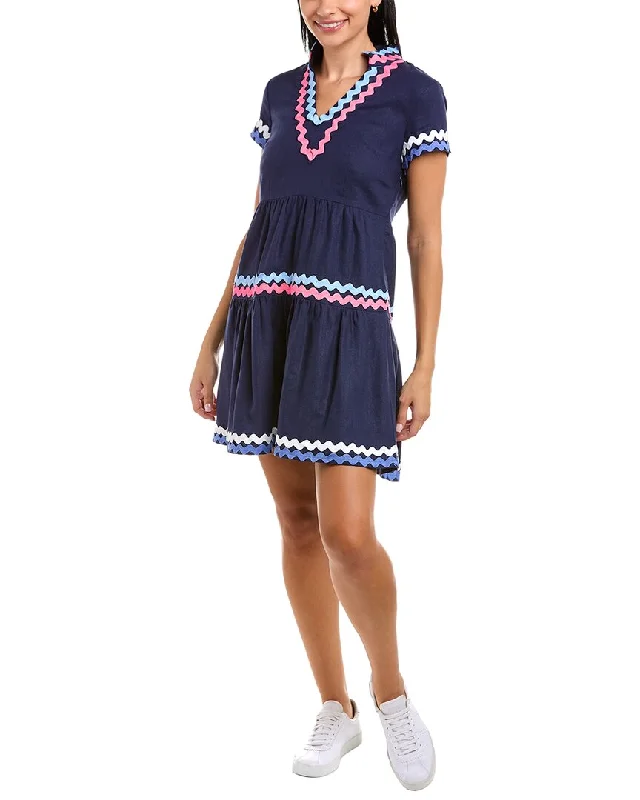 Wrap dresses for summer evening wedding fashion trends-Sail to Sable Linen-Blend A-Line Tunic Dress Wrap dresses for summer evening wedding fashion trends-Sail to Sable Linen-Blend A-Line Tunic Dress