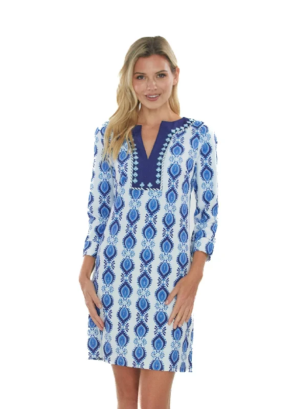 Women's wrap dresses with special occasion wedding guest accessories-San Sebastian Embroidered Tunic Dress Women's wrap dresses with special occasion wedding guest accessories-San Sebastian Embroidered Tunic Dress