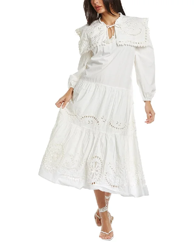 Wrap dresses for summer garden wedding attire-SEA NY Santos Eyelet Tunic Dress