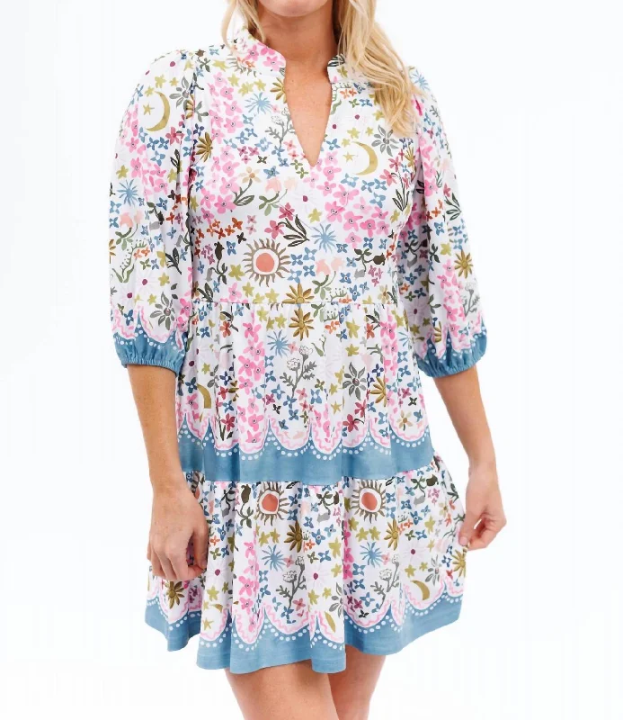 Women's wrap dresses with festival-inspired wedding guest fashion-Tory Tunic Dress In La Lune Women's wrap dresses with festival-inspired wedding guest fashion-Tory Tunic Dress In La Lune