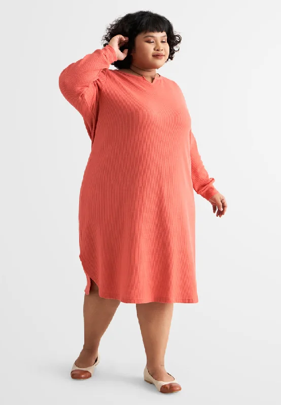 Wrap dresses for summer outdoor events-Willow Waffle Long Tunic Dress