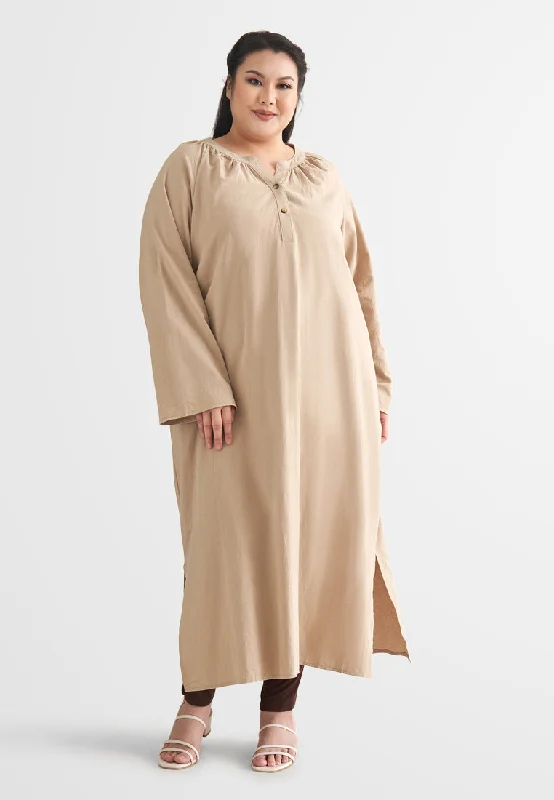 Wrap dresses for summer cocktail parties-Bebas ZEN Effortless Stand Collar Tunic Dress Wrap dresses for summer cocktail parties-Bebas ZEN Effortless Stand Collar Tunic Dress