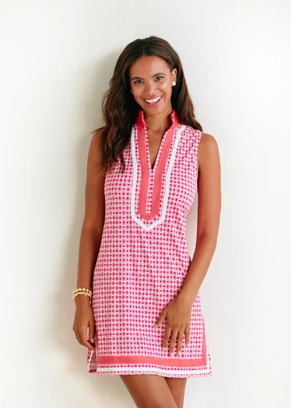 Women's wrap dresses with formal rehearsal dinner fashion styles-Coral Gables Sleeveless Tunic Dress Women's wrap dresses with formal rehearsal dinner fashion styles-Coral Gables Sleeveless Tunic Dress