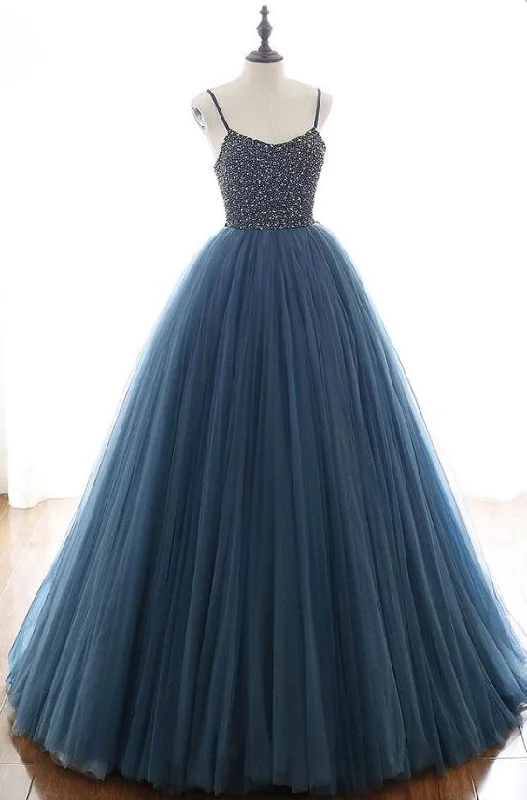Women’s glamorous party dress for evening affairs -Charming Tulle Spaghetti Straps Beaded Sequins Formal Prom Dresses,Elegant Evening Formal Dresses gh2263 Women’s glamorous party dress for evening affairs -Charming Tulle Spaghetti Straps Beaded Sequins Formal Prom Dresses,Elegant Evening Formal Dresses gh2263