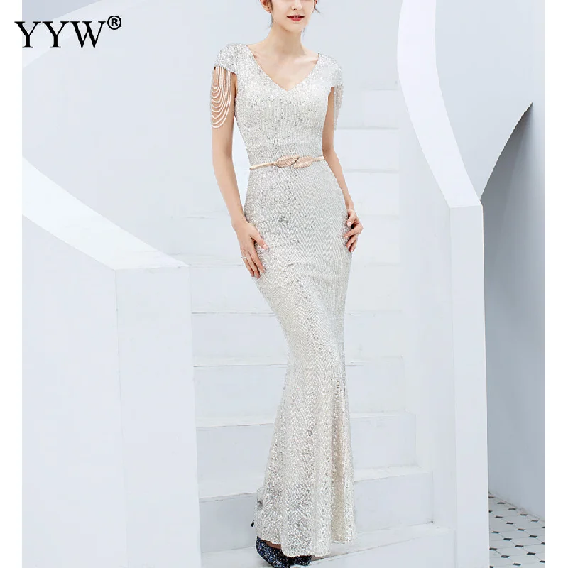silver sequined