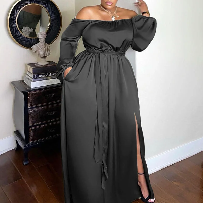 Women’s cocktail dress for formal evening events -Tunic Long Maxi Dress