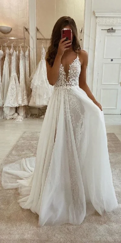 Women’s fitted party dress for elegant events -Spaghetti Straps Boho Lace Prom Dress gh2348 Women’s fitted party dress for elegant events -Spaghetti Straps Boho Lace Prom Dress gh2348