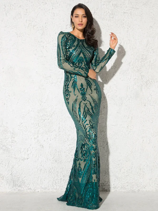 Women’s casual party dress for daytime events -Stretch Sequin Dress