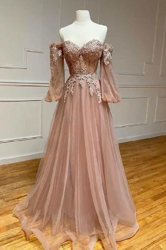 Plus-size women’s party dress for special occasions -Stylish tulle lace long prom dress A line evening gown gh2347 Plus-size women’s party dress for special occasions -Stylish tulle lace long prom dress A line evening gown gh2347