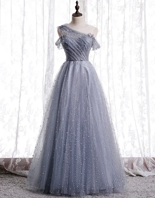 Women’s floral print party dress for casual events -Tulle beads long prom dress tulle formal dress gh2264 Women’s floral print party dress for casual events -Tulle beads long prom dress tulle formal dress gh2264