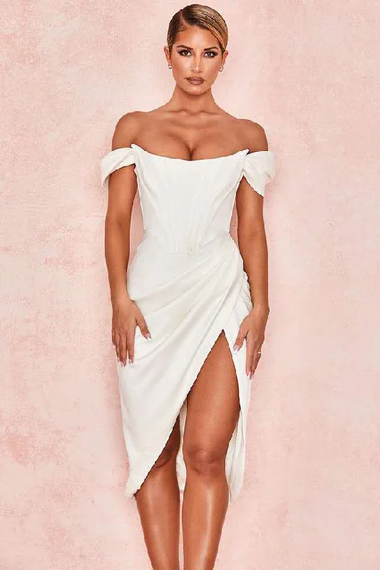 Women’s chiffon party dress for cocktail hour -Women's Knee-Length Party Dress