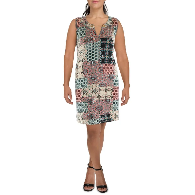 What to wear with wrap dress-NY Collection Womens Petites Short Tunic Dress