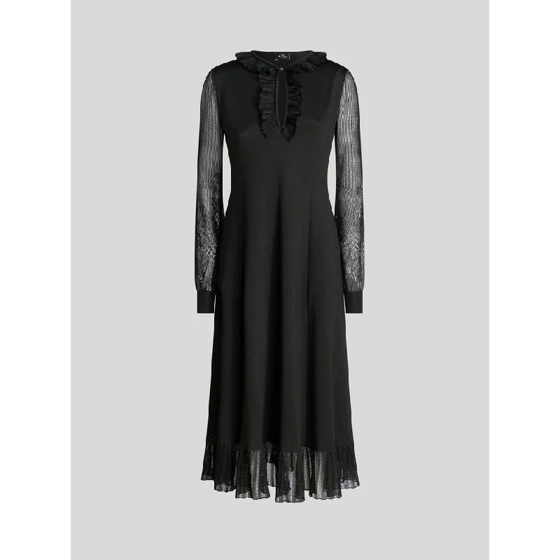 Cocktail dress with fitted waist for flattering fit -KNITTED COCKTAIL DRESS