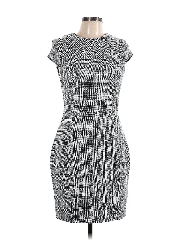 Cocktail dress with lace waistband for feminine touch -Cocktail Dress
