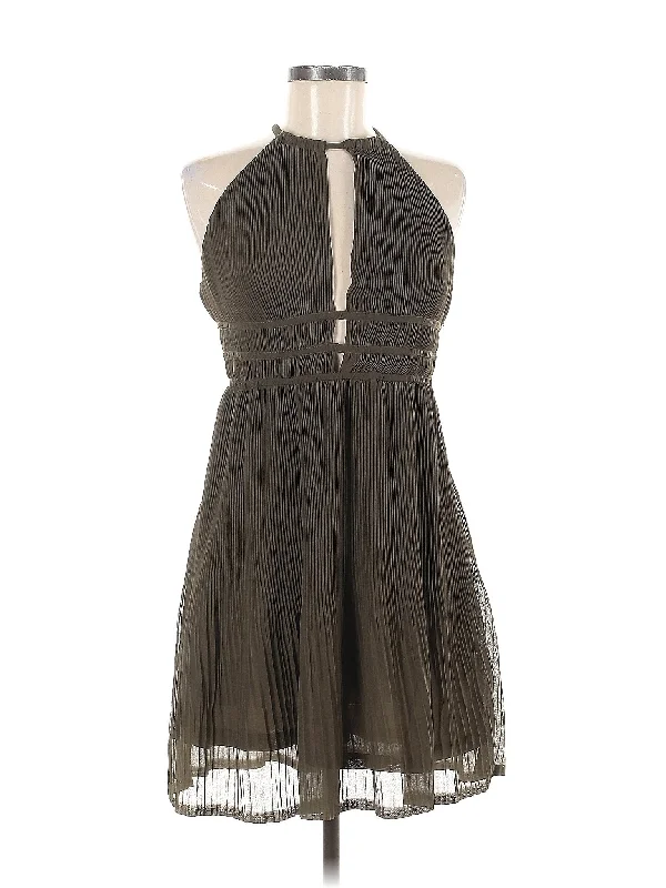 Cocktail dress with chiffon trim for light touch -Cocktail Dress