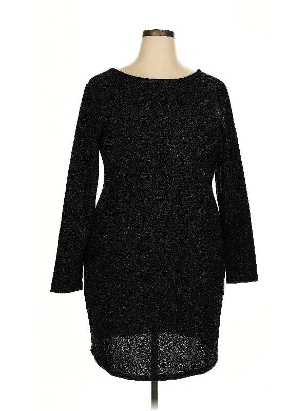 Black cocktail dress with lace sleeves -Cocktail Dress