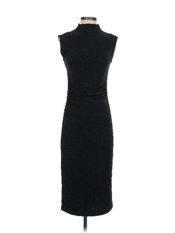 Cocktail dress with draped fabric for movement -Cocktail Dress