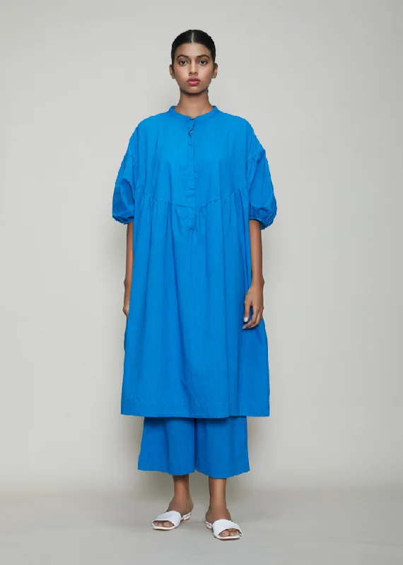 Wrap dresses with cardigan-Acra Tunic Dress Blue