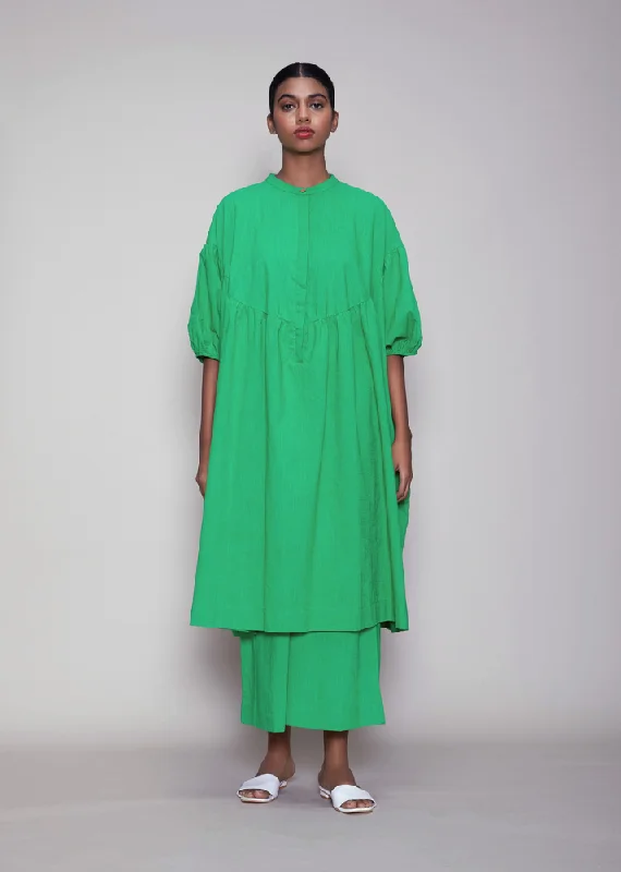Women's wrap dresses for autumn-Acra Tunic Dress Green
